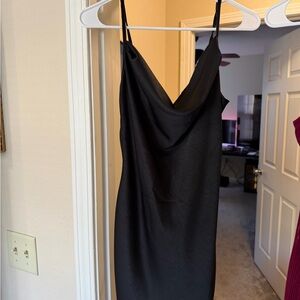 Missguided Charcoal Slip Dress